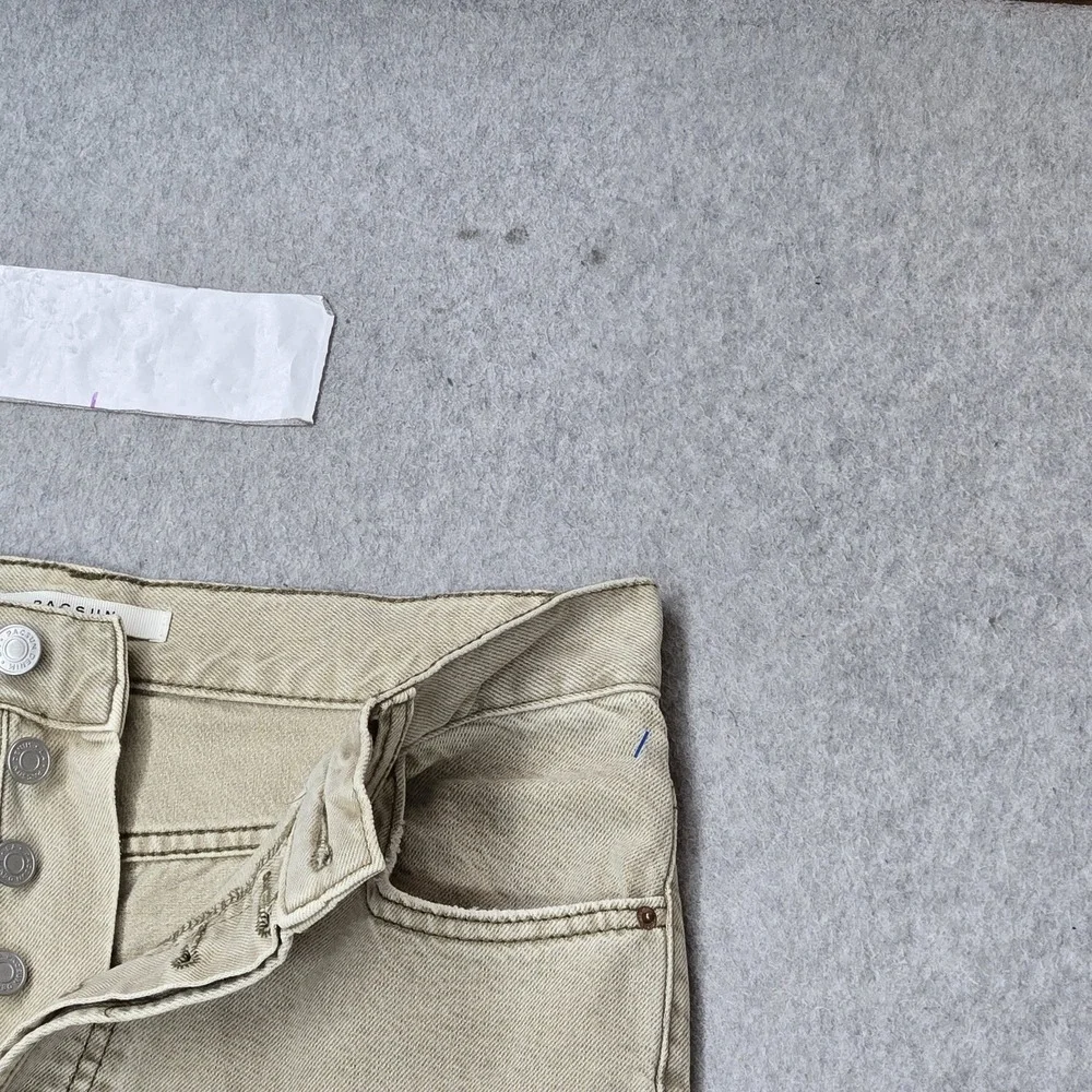 PACSUN Women Jeans 28 Beige Denim Bootcut High Rise 31